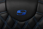 Saddlemen Roadsofa Lattice Stitch Seat For Harley Davidson FLHR 1584 2008 - Black/Blue (Driver Seat Length:38 cm)