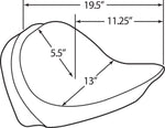 Drag Specialties Backrest Compatible Black Stitching Solo Seat For Harley Davidson FLSTC1450 2000-2003 - Black