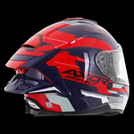 Axor Brutale Full Face Helmet With Dual Spoiler - Plexus Blue Red