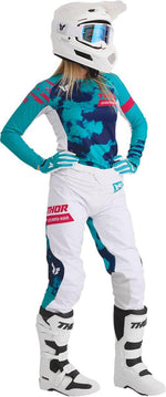 Thor Womens Launchmode XP Gloves - Aqua/White