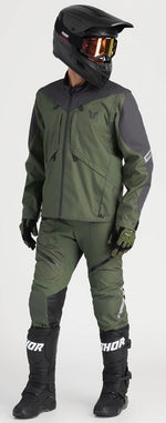 Thor Terrain Gloves - Army Green/Black/Charcoal