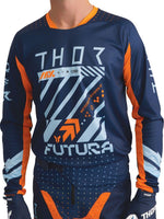 Thor Launchmode Futura Jersey - Light Blue/Navy/Orange