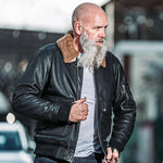 Spada Turbine CE Leather Bomber Jacket Black