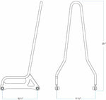Biltwell EXFIL Sissy Bars For Harley Davidson FLD 1690 2012-2013 - Chrome