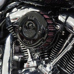 S&S Cycle Mini Teardrop Stealth Air Cleaner Kit For Harley Davidson FLDE 1750 2018-2020 - Black