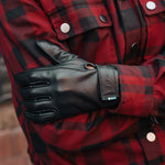 Spada Clutch Leather Motorcycle Gloves - Black