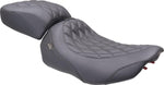 Mustang Wide Tripper Solo Seat With Backrest For Harley Davidson FLHX 1923 2024-2026 - Black