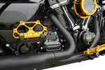 Arlen Ness Diamond Passenger Floorboards For Harley Davidson FLD 1690 2012-2013 - Gold