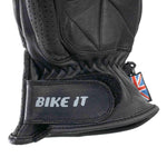 Bike It Cruiser Gloves Air CGA Black Leather Motorcycle Glove
