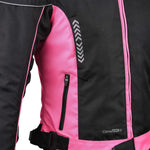 Bike It Insignia Textile Ladies Waterproof Motorcycle Jacket Pink