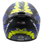 Axor Rage Full Face Helmet - Python Blue Yellow Matt Black