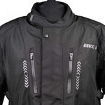 Bike It Triple Black All-Weather Waterproof Adventure Touring Motorcycle Jacket