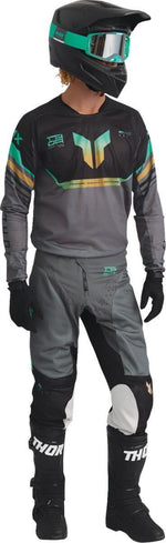 Thor Launchmode Air Raptor Jersey - Black/Charcoal Grey/Orange/Teal