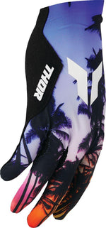 Thor Sportmode SD Gloves - Black Blue Light Purple Orange