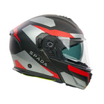 Spada Orion 2 Geo Camo Flip Front Motorcycle Helmet - Matt Red