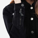 Spada Tura Trucker Ladies Motorcycle Jacket - Solid Black