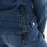 Spada Tura Trucker Ladies Motorcycle Jacket - Washed Blue