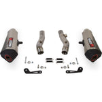 Scorpion Serket Taper Satin Titanium Oval Exhaust For Kawasaki Z1000 SX 2014-2016 With Panniers