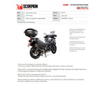 Scorpion Serket Parallel Stainless Oval Exhaust For Suzuki V-Strom 1000 2014-2019