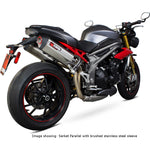 Scorpion Serket Parallel Titanium Oval Exhaust For Triumph Speed Triple 1050 2016-2017