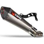 Scorpion Serket Taper Titanium Oval Exhaust For Triumph Speed Triple 1050 2016-2017