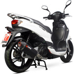 Scorpion Serket Parallel Black Ceramic Oval Exhaust For Peugeot Tweet 125 2010-2017