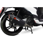 Scorpion Serket Parallel Black Ceramic Oval Exhaust For Peugeot Tweet 125 2010-2017