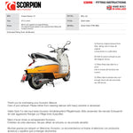 Scorpion Serket Parallel Black Ceramic Oval Exhaust For Peugeot Django 125 And 150 2015-2017
