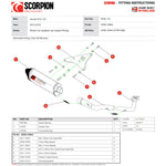 Scorpion Serket Parallel Stainless Oval Exhaust For Honda PCX 125 2014-2016
