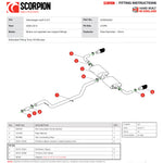 Scorpion Exhaust Cat-Back Daytona BLK - Volkswagen Golf MK6 GTI 2009 - 2013