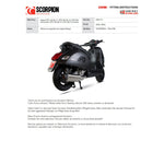 Scorpion Serket Parallel Stainless Oval Exhaust For Vespa GTS GTV 125 250 300 SUPER 2009-2018
