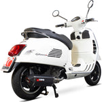 Scorpion Serket Parallel Black Ceramic Oval Exhaust For Vespa GTS GTV 125 250 300 SUPER 2009-2018