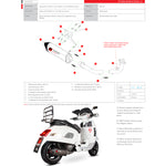 Scorpion Serket Parallel Black Ceramic Oval Exhaust For Vespa GTS GTV 125 250 300 SUPER 2009-2018