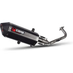 Scorpion Serket Parallel Black Ceramic Oval Exhaust - Yamaha N-MAX 125 Full System 15-17