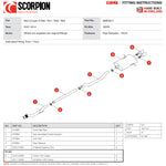 Scorpion Car Exhaust Cat-Back System (Non-Resonated) BLK Daytona - Mini Cooper S R56 R57 R58 R59 2007 - 2014