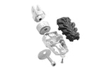SW Motech Evolution Footpegs - Kawasaki KLR650 2001-2003 - Black/Silver