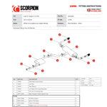 Scorpion Car Exhaust Cat-Back System (Resonated) (Valved) Daytona Black - Audi TT MK3 2.0 TFSI Quattro 2014 - 2019