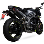 Scorpion Serket Parallel Black Ceramic Exhaust For Triumph Speed Triple 1050 S And RS 2018-2020
