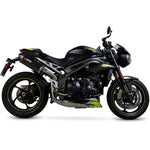 Scorpion Serket Parallel Black Ceramic Exhaust For Triumph Speed Triple 1050 S And RS 2018-2020