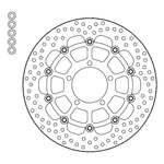 Moto Master Halo Series Floating Front Brake Disc - Triumph Thruxton 1200 R 2016-2020