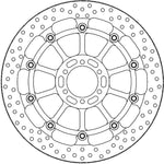 Moto Master Halo Series T-Floater Front Brake Disc - Aprilia Tuono V4 1100 2008-2024