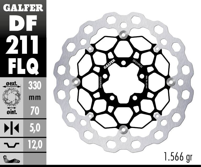 R Galfer Floating Cubiq Front Brake Disc - Kawasaki ZX-10 RR 1000