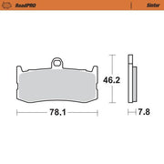 Moto Master Roadpro Sinder Front Brake Pads - Triumph Daytona 675 2013-2016