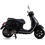 Scorpion Serket Parallel Black Ceramic Oval Exhaust - Vespa GTS300 HPE Half System 2019 - 2020