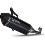 Scorpion Serket Parallel Black Ceramic Oval Exhaust - Vespa GTS300 HPE Half System 2019 - 2020