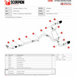 Scorpion Cat-Back Sys (Non-Res) Carbon Ascari - Fiat 500/595 Abarth 1.4 (IHI T) / 595/695 Abarth 1.4 (Garrett T) 2008 - 2018