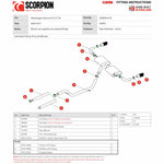 Scorpion Car Exhaust Cat-Back System (Non-Resonated) Carbon Fibre Ascari - Volkswagen Scirocco R 2009 - 2017