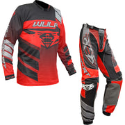 Wulf Matrix Cub Motocross Jersey & Pants Red Kit