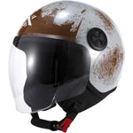Shox Interceptor Rust Open Face Motorcycle Helmet