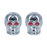 Oxford Skull Valve Caps Silver (OX766)